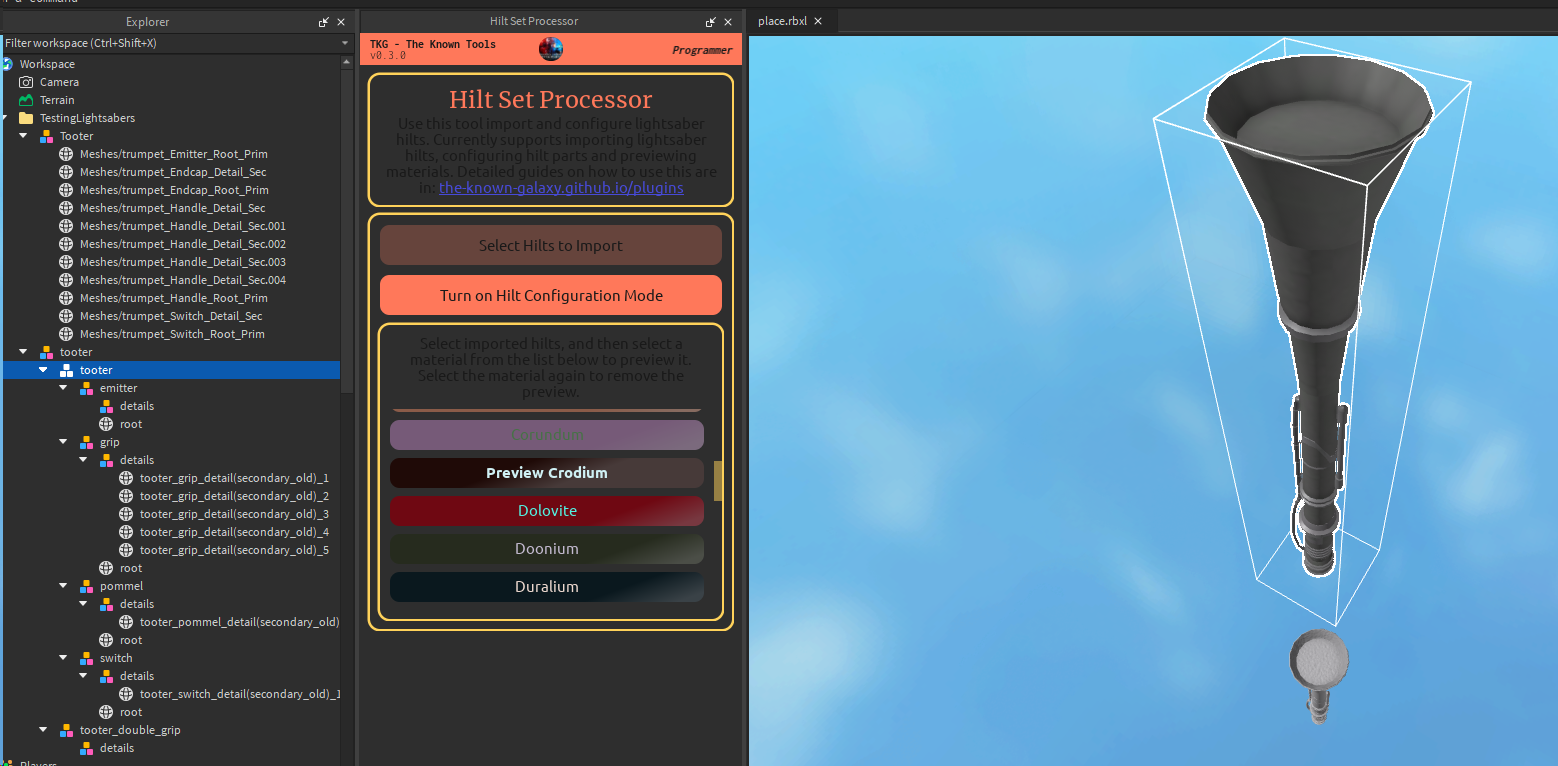 Select Material Preview
