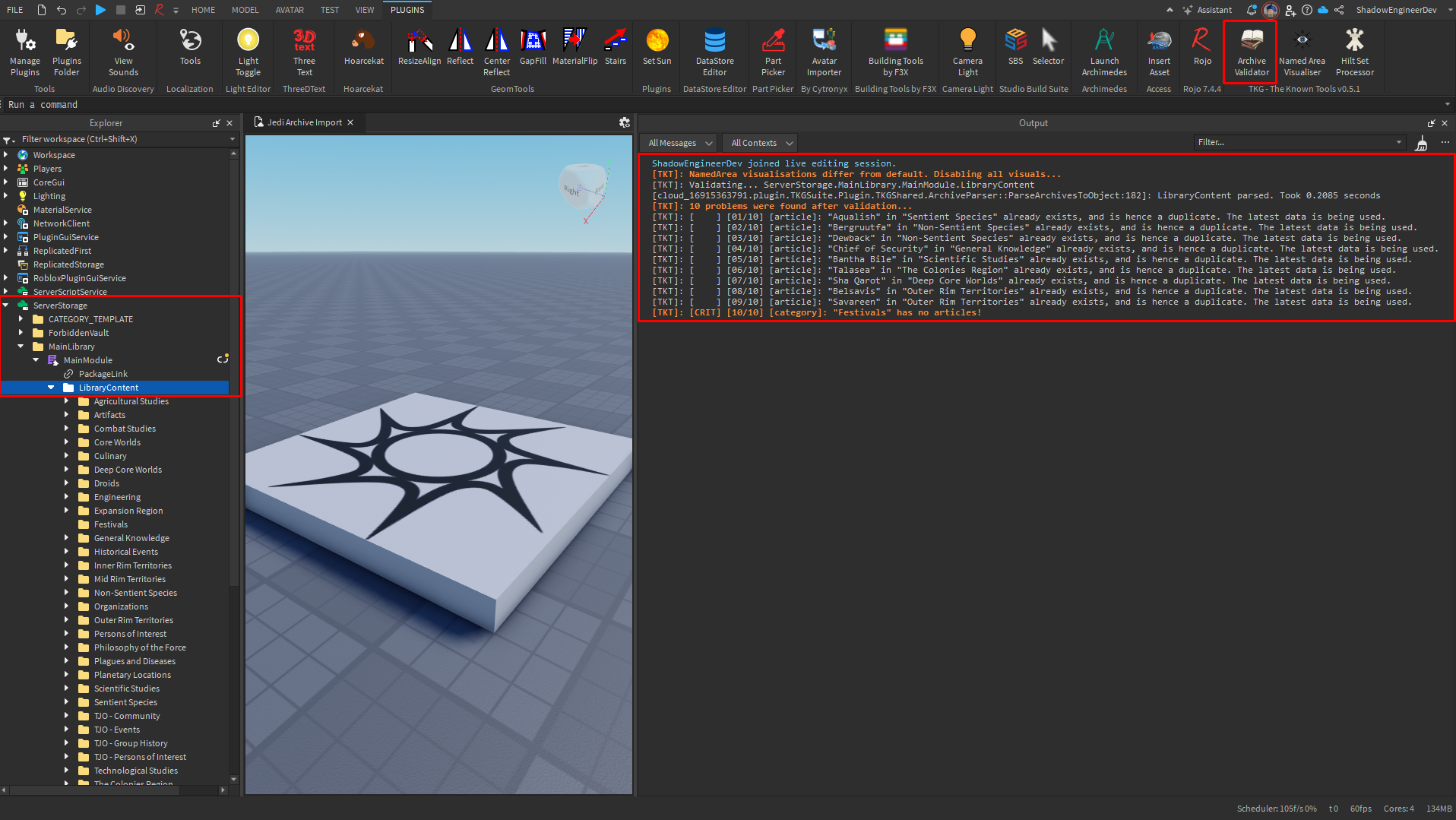 Unsuccessful validation